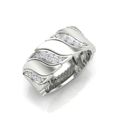 14K Gold Diamond Wide Statement Ring,  diamond ring, ABB-575/3-D, Diamond, diamond ring, wide diamond statement ring, Belarino
