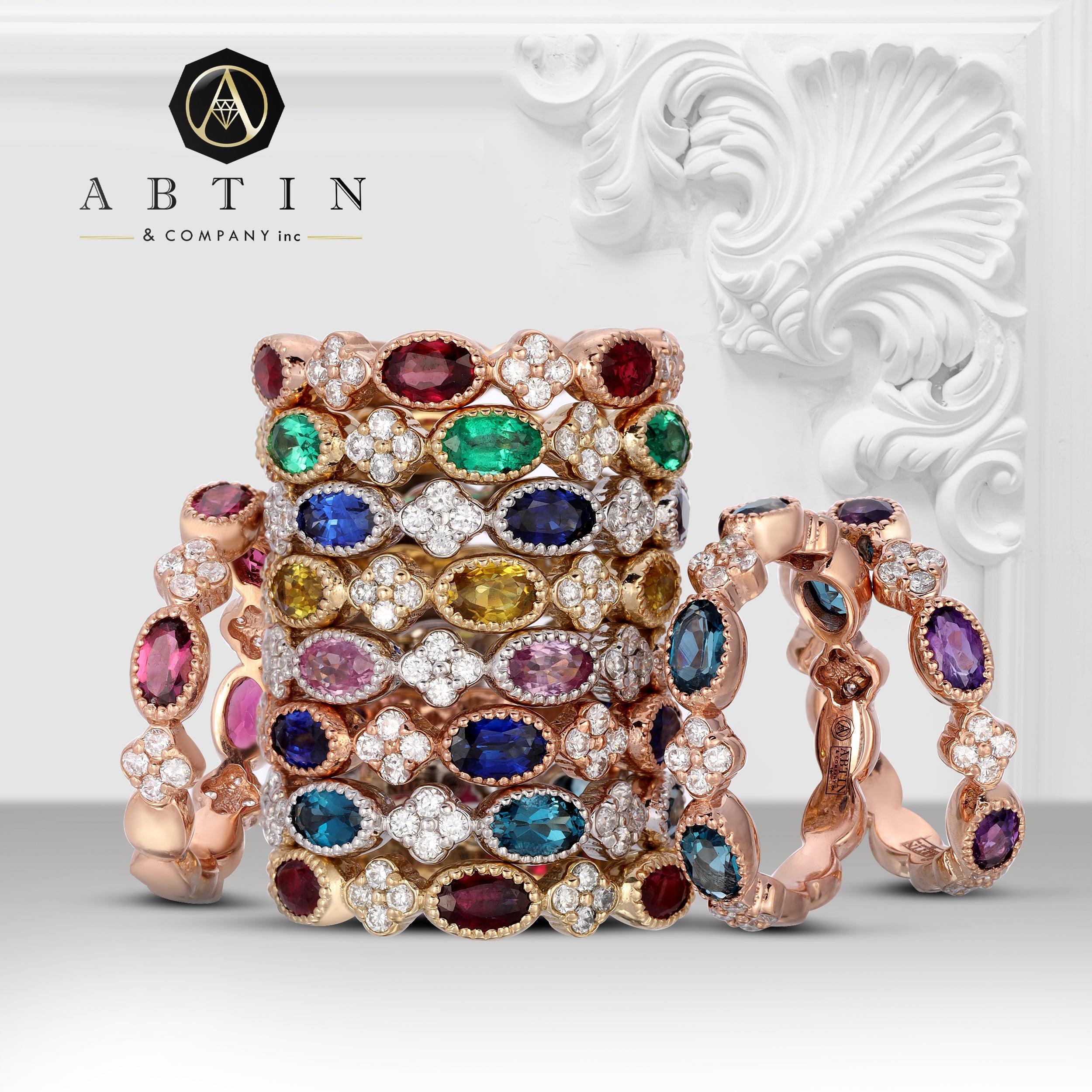 Color Stones Rings - Abtin & Company 