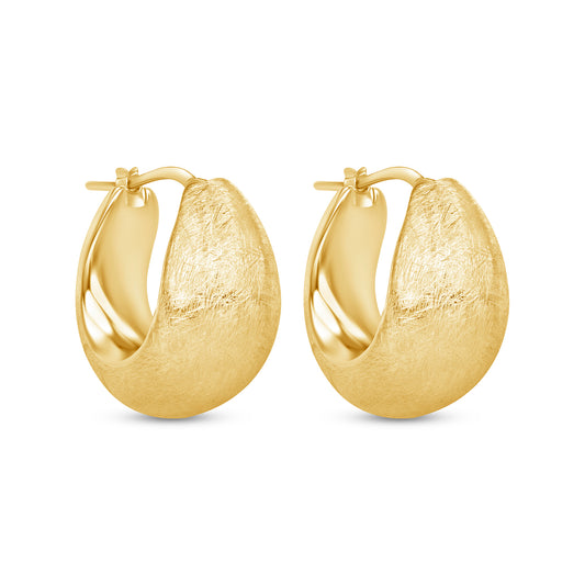 14K Gold Chunky Hoop Earrings