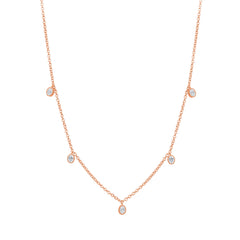 14K Gold Diamond Bezel Fringe Choker Necklace,  Necklace, ABN-161-D, diamond choker fringe necklace, diamond choker necklace, fringe diamond necklace, Necklace, Belarino