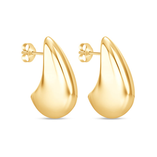 14K Gold Jumbo Tear Drop Earrings