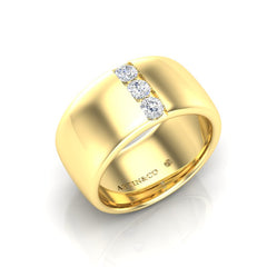 14K Gold Diamond Cigar Ring/Band,  diamond ring, ABB-622.2-D, Diamond, Diamond cigar rings, diamond rings, Belarino