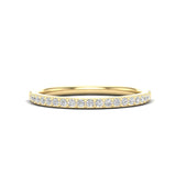 14K Gold Round Halfway Eternity Prong Set Lab Grown Diamond Wedding Band Ring - Abtin & Company 