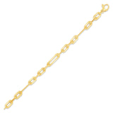 14K Gold Grand Flat Paper Clip Bracelet