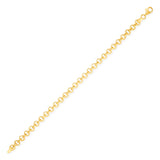 14K Gold Rolo Oval Chain Link Bracelet