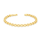 14K Gold Rolo Oval Chain Link Bracelet