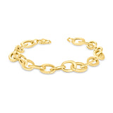 14K Gold Grand Oval Link Chain Bracelet