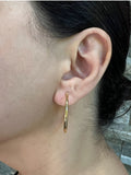 14K Gold Tube Hoop earrings