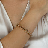 14K Gold Grand Oval Link Chain Bracelet