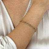 14K Gold Oval Link Light Chain Bracelet