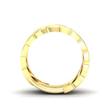 14K Gold Diamond Wide Statement Ring - Abtin & Company 