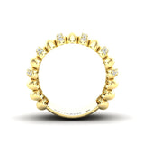 14K Gold Alternate Diamond Wide Dome Ring - Abtin & Company 