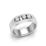 14k Gold Bezel Set Diamond Ring - Abtin & Company 