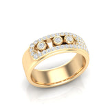 14k Gold Bezel Set Diamond Ring - Abtin & Company 