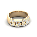 14k Gold Bezel Set Diamond Ring - Abtin & Company 