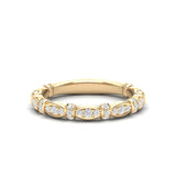 14k Gold Vintage Style Diamond Stackable Ring Wedding Band - Abtin & Company 