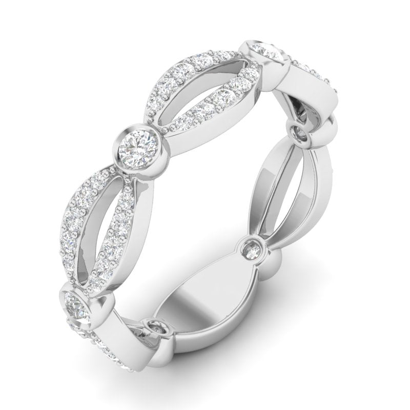 14k Diamond Marquise Shaped Infinity Wedding Band GGDB-116-D,  Rings & Stackable Bands, Diamond, Rings & Stackable Bands, Belarino