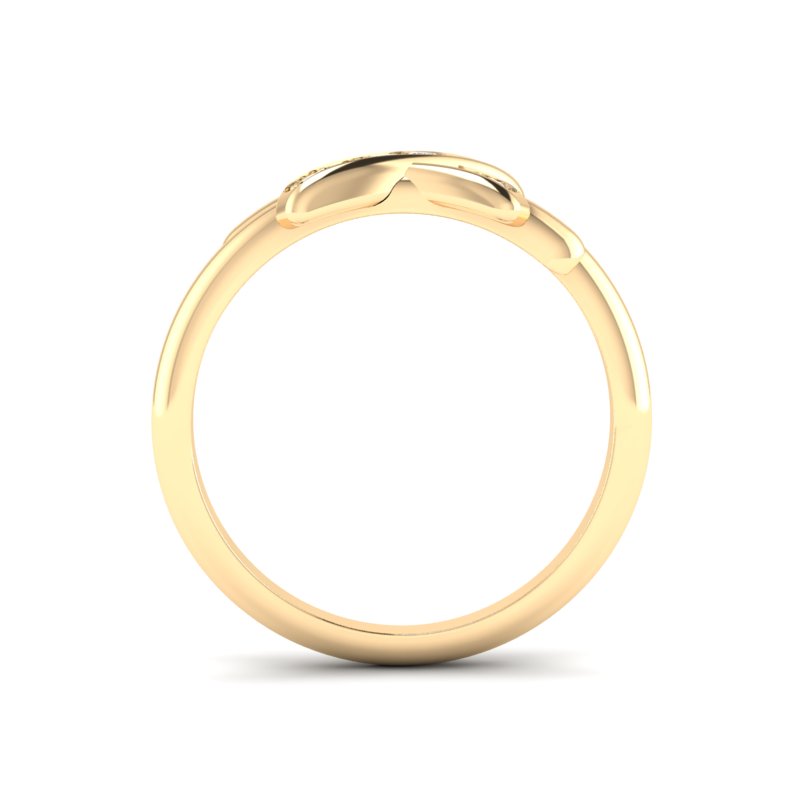 14k Gold Crossover Diamond Ring - Abtin & Company 