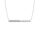 14K Gold Diamond Bar Pendant - Abtin & Company 