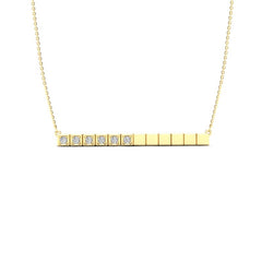 14K Gold Diamond Bar Pendant,  Pendant, ABP-128-D, diamond bar pendant, pendants, Belarino