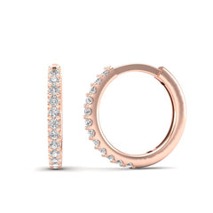 14k Gold Diamond Huggie Earrings,  Earring, ABH-102-D, diamond huggie earrings, Earring, Belarino