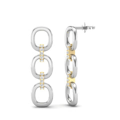 14k Gold/Diamond Earrings GGDE-102.1C1-D,  Earring, Earring, Belarino