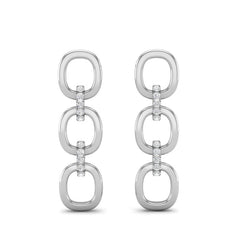 14k Gold/Diamond Earrings GGDE-102.1W-D,  Earring, Earring, Belarino