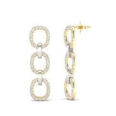 14k Gold/Diamond Earrings GGDE-102.2C3-D,  Earring, Earring, Belarino