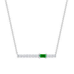 14K Diamond and Emerald Bar Pendant ABP-183/2V1-EMD,  Pendant, Pendant, pendants, Belarino