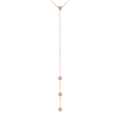 14K Diamond Y-Necklace/Lariat Necklace GGDN-110-D,  Necklace, Necklace, Belarino