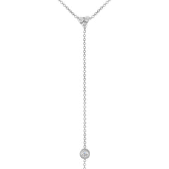 14K Diamond Y-Necklace/Lariat Necklace. GGDN-111-D,  Necklace, Necklace, Belarino