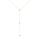 14K Diamond Y-Necklace Lariat Necklace - Abtin & Company 