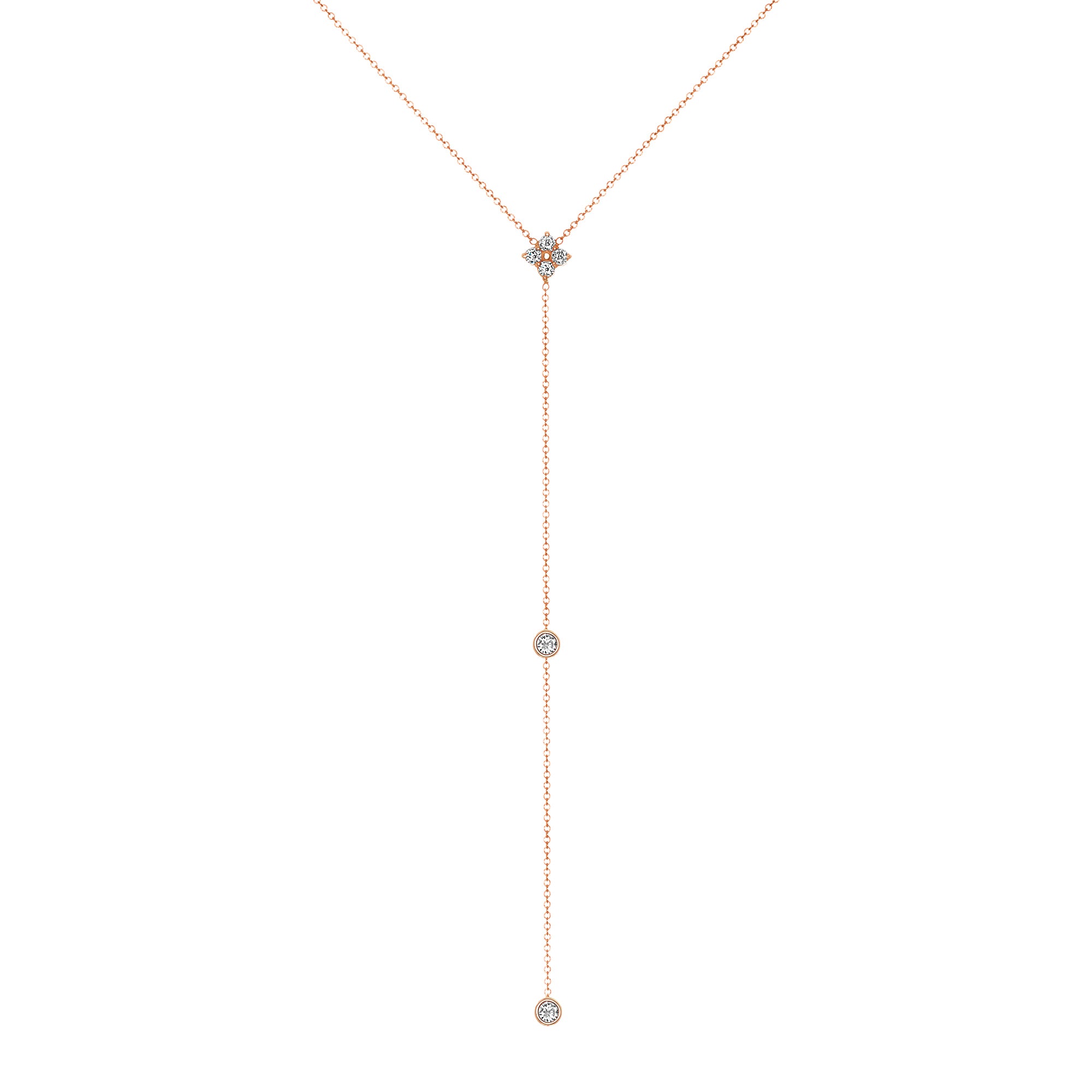 14K Gold Diamond Lariat Necklace/Diamond Y-Necklace GGDN-118-D,  Necklace, Necklace, Belarino
