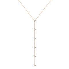 14K Gold Diamond Lariat Necklace/Diamond Y-Necklace GGDN-139-D,  Necklace, Necklace, Belarino