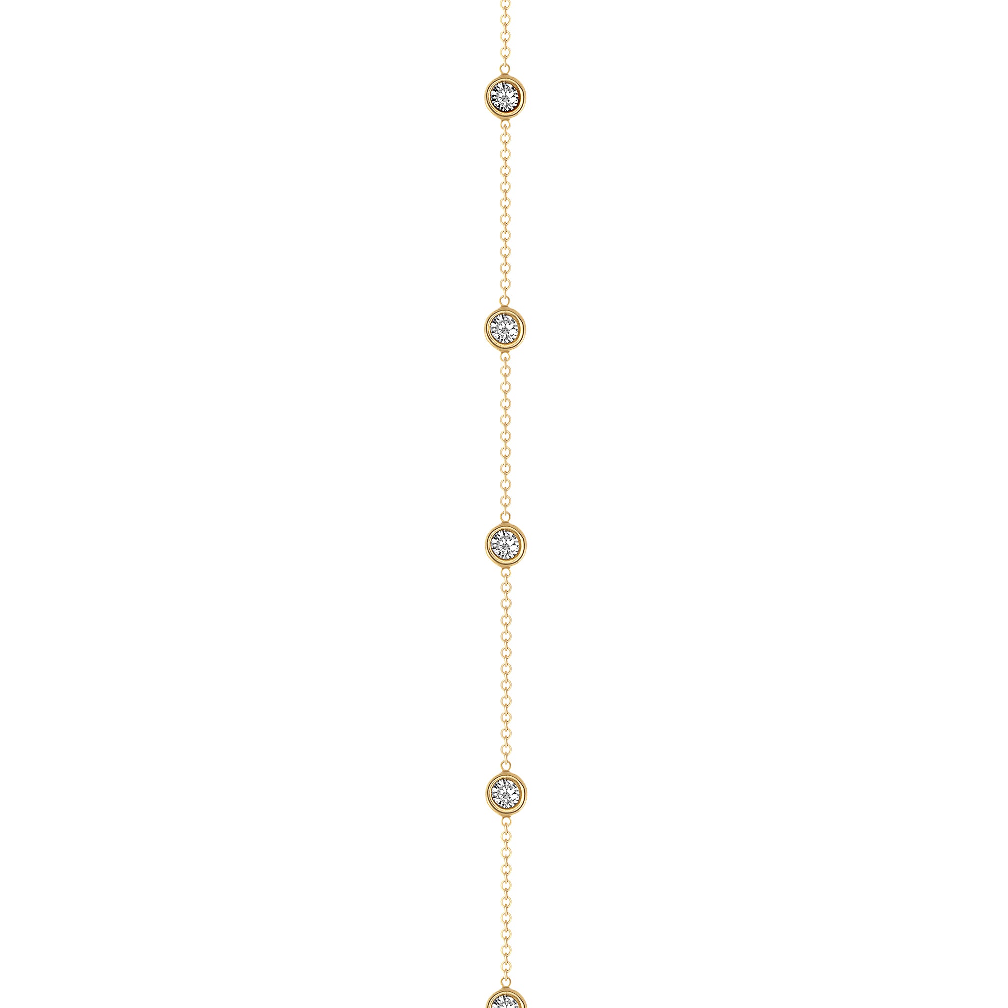 14K Gold Diamond Lariat Necklace Diamond Y-Necklace - Abtin & Company 