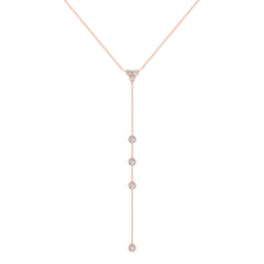 14K Gold Diamond Lariat Necklace/ Y-Necklace GGDN-140-D,  Necklace, Necklace, Belarino