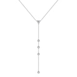 14K Gold Diamond Lariat Necklace Y-Necklace - Abtin & Company 