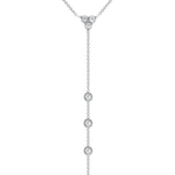 14K Gold Diamond Lariat Necklace Y-Necklace - Abtin & Company 