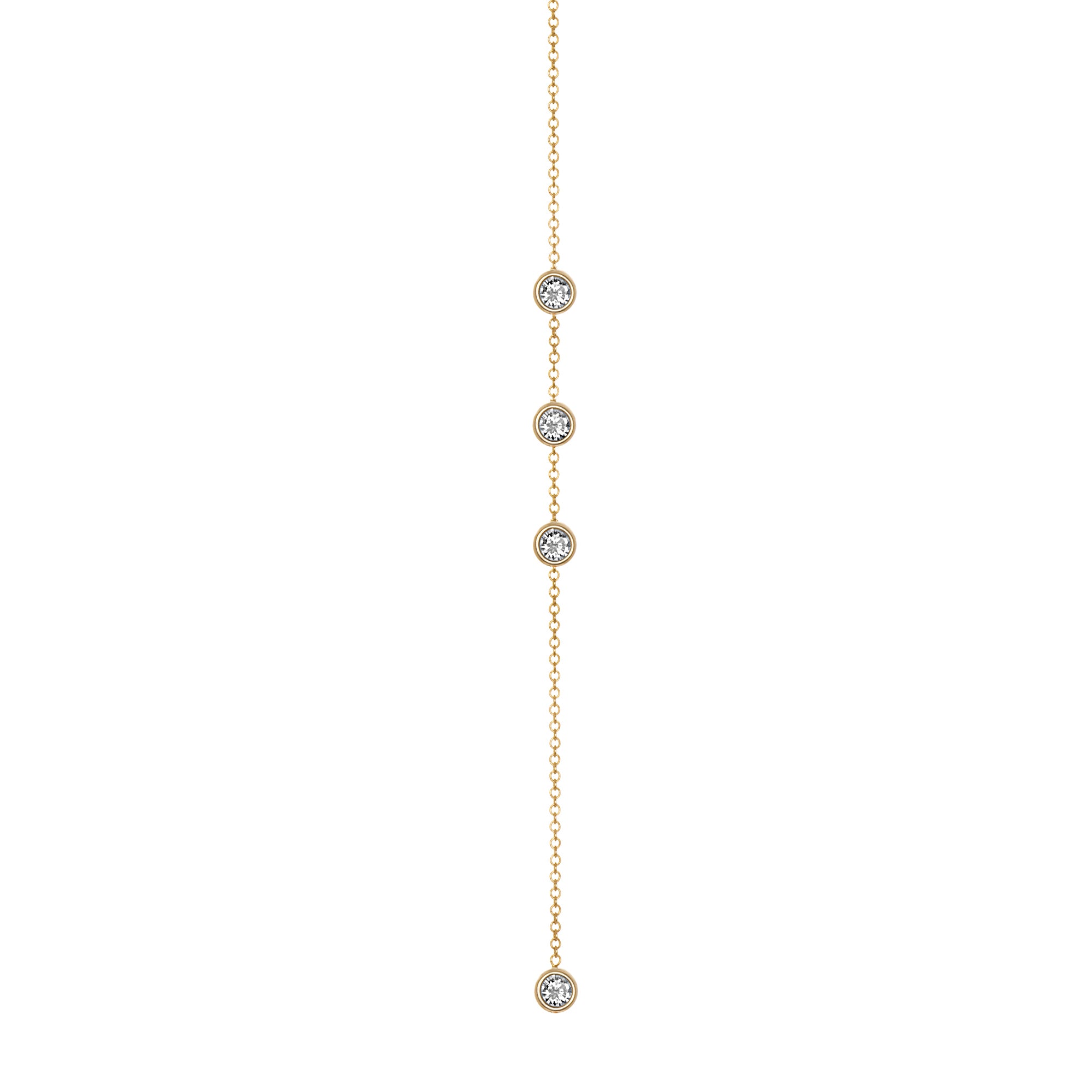 14K Gold Diamond Lariat Necklace Diamond Y-Necklace - Abtin & Company 