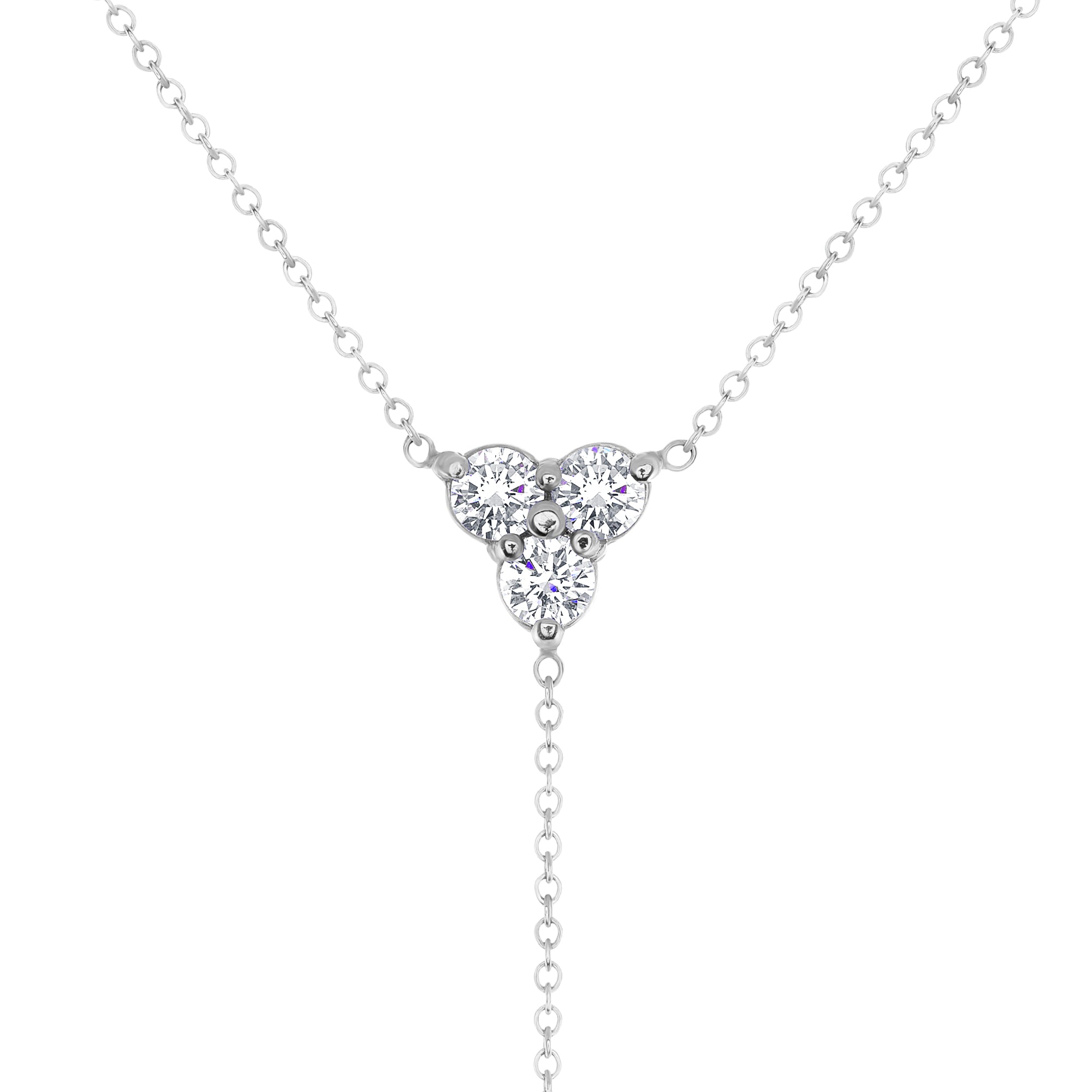 14K Diamond Y-Necklace Lariat Necklace - Abtin & Company 