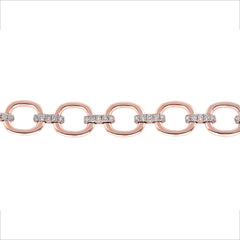 14K Gold Diamond Chain-Link Bracelet GGDBR-100.1R-D,  Bracelet, , Belarino