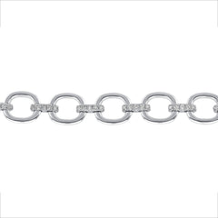 14K Gold Diamond Chain-Link Bracelet,  Bracelet, ABR-100.1W-D, Belarino