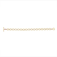 14K Gold Diamond Chain-Link Bracelet/Two-Tone Bracelet GGDBR-100.1C4-D,  Bracelet, Bracelet, Belarino