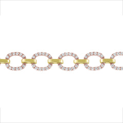 14K Gold Diamond Chain-Link Bracelet GGDBR-100.2C5-D,  Bracelet, Bracelet, Belarino