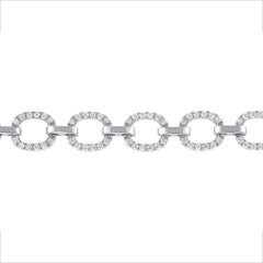 14K Gold Diamond Chain-link Bracelet GGDBR-100.2W-D,  Bracelet, Bracelet, Belarino