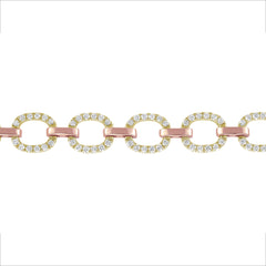 14K Gold Diamond Chain-Link Bracelet/Two-Tone Bracelet GGDBR-100.2C4-D,  Bracelet, Bracelet, Belarino