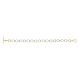 14K Gold Diamond Chain-Link Bracelet Two-Tone Bracelet - Abtin & Company 