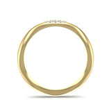 14k Gold Marquise Shape Wave Diamond Stackable Ring - Abtin & Company 