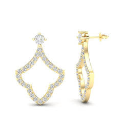 14k Gold Diamond Teardrop Fashion Earring. GGDE-106.1-D,  Earring, Earring, Belarino