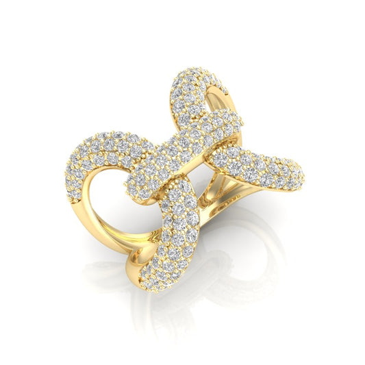 14K Gold Luxe Papillon Diamond Ring - Abtin & Company 